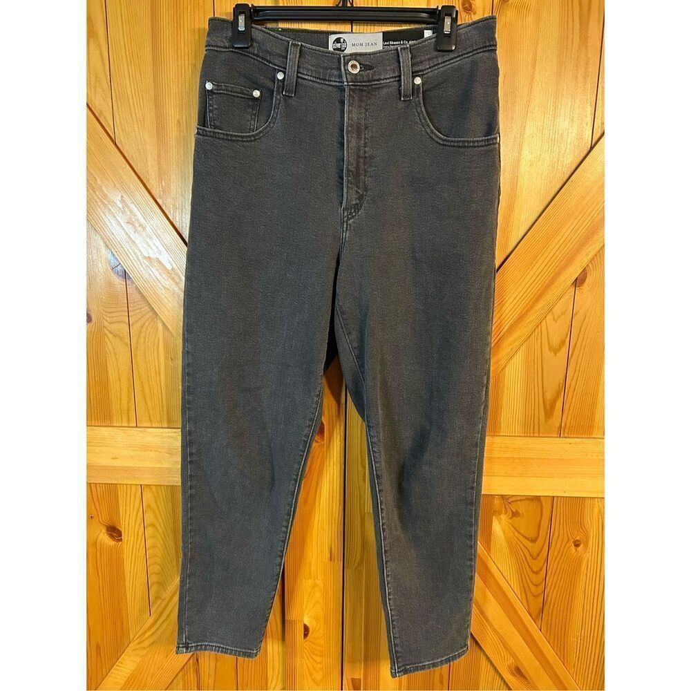 Levi’s Jeans Silver Tab Women's Washed Black High Waist Denim Mom Jean Size 29x2